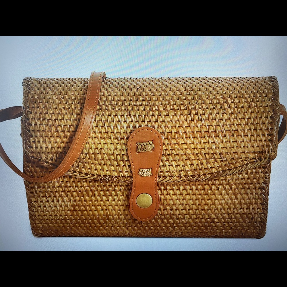 Rattan Crossbody Bag